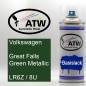 Preview: Volkswagen, Great Falls Green Metallic, LR6Z / 8U: 400ml Sprühdose, von ATW Autoteile West.